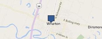 Wharton Txdot location map