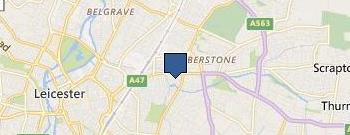 1st Pass Leicester location map