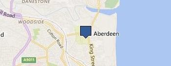 Aberdeen University location map