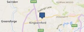 Dudley Roofing location map