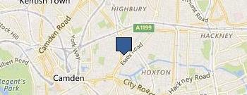 The Little Angel Theatre location map