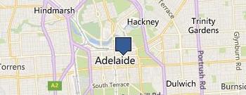 Adelaide University Professional and Continuing Education (PCE) location map