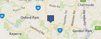 Alan Hunt location map