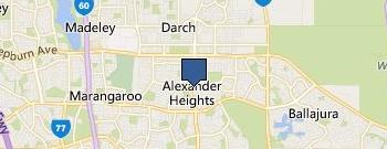 Alexander Heights Shopping Centre location map