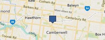 Camberwell Junction Dental location map