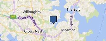 Cammeray Shipwrights location map