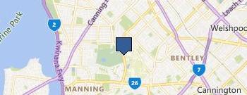 Curtin Stadium location map