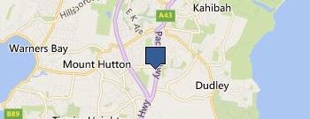 Just Spas Newcastle location map