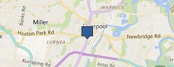 Liverpool Veterinary Hospital location map