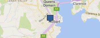 LJ Hooker Hobart location map
