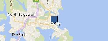 Manly Backpackers location map