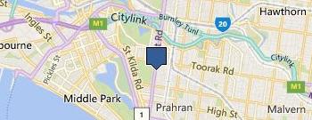 Botanics of Melbourne location map