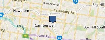 Camberwell Shopping Precinct location map