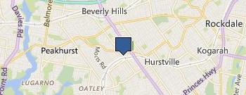 Jetts Penshurst location map