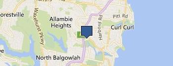 Manly Removals location map
