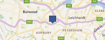 Wests Ashfield Leagues Club location map