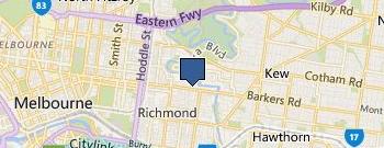 Function Room Hire Melbourne location map
