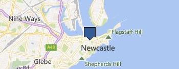 Bond Cleaning Newcastle location map