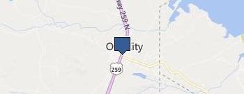 Hughes Spring Towing location map