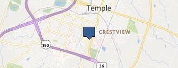 PCR Commercial Roofing Temple location map