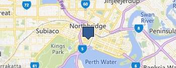 Upholstery Cleaning Perth location map