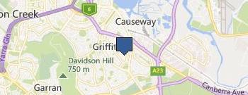 Act Now Roofing Canberra location map