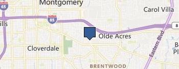 Montgomery Seamless Gutters location map