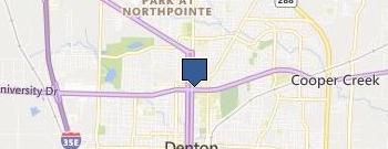 Denton Seamless Gutters location map