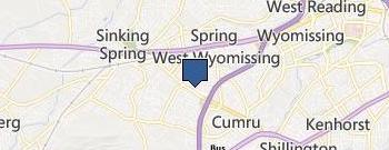 Reading Seamless Gutters location map