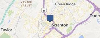 Scranton Seamless Gutters location map