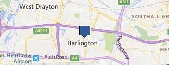 Flowers Harlington location map