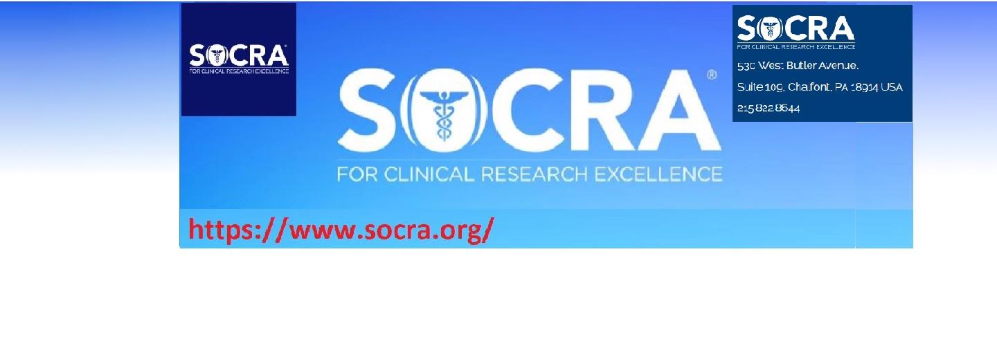 SOCRA - The Society of Clinical Research Associates cover photo