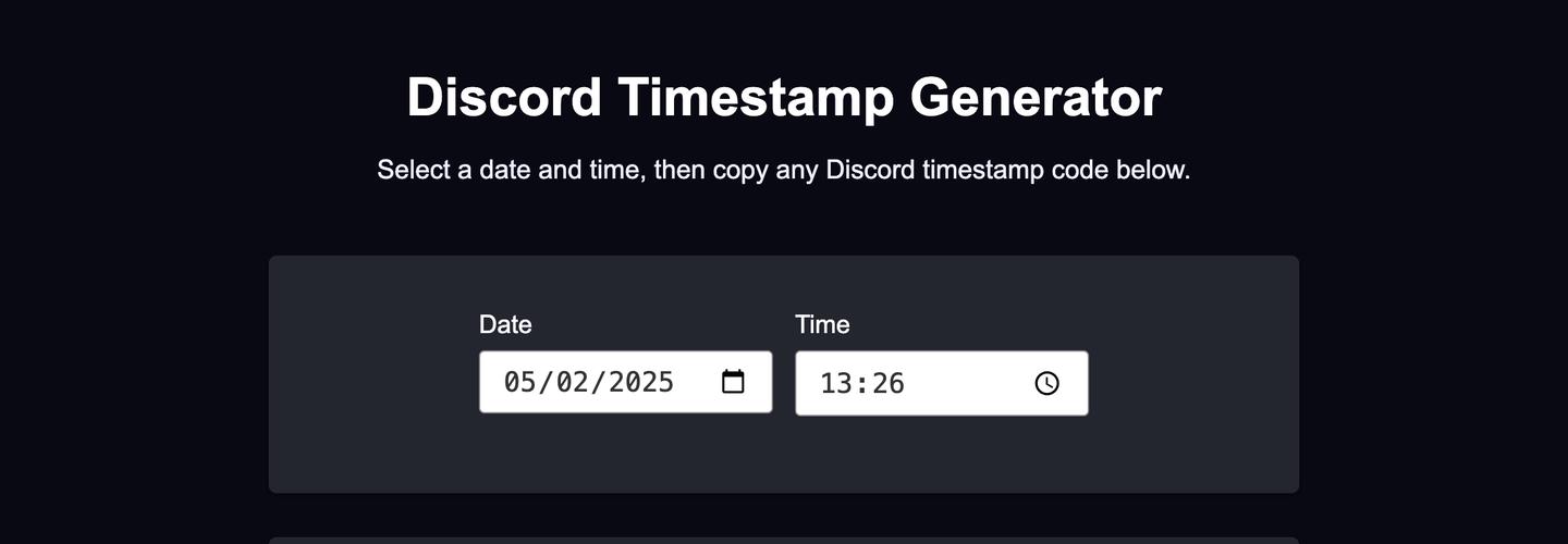 Discord Timestamp cover photo