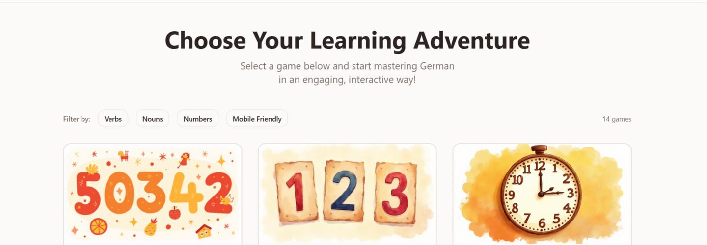 Learn German with Games cover photo