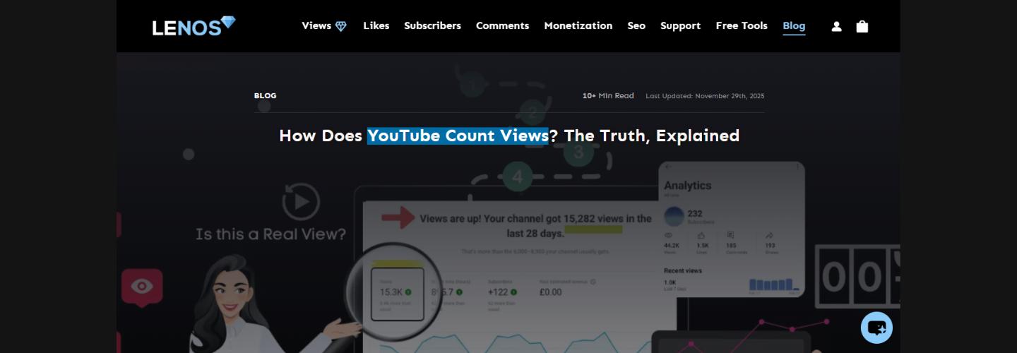 LenosTube - How Does YouTube Count Views cover photo